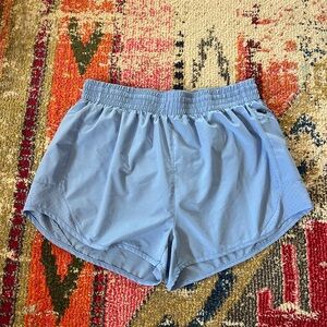 Asics Women's Light Blue Athletic Shorts